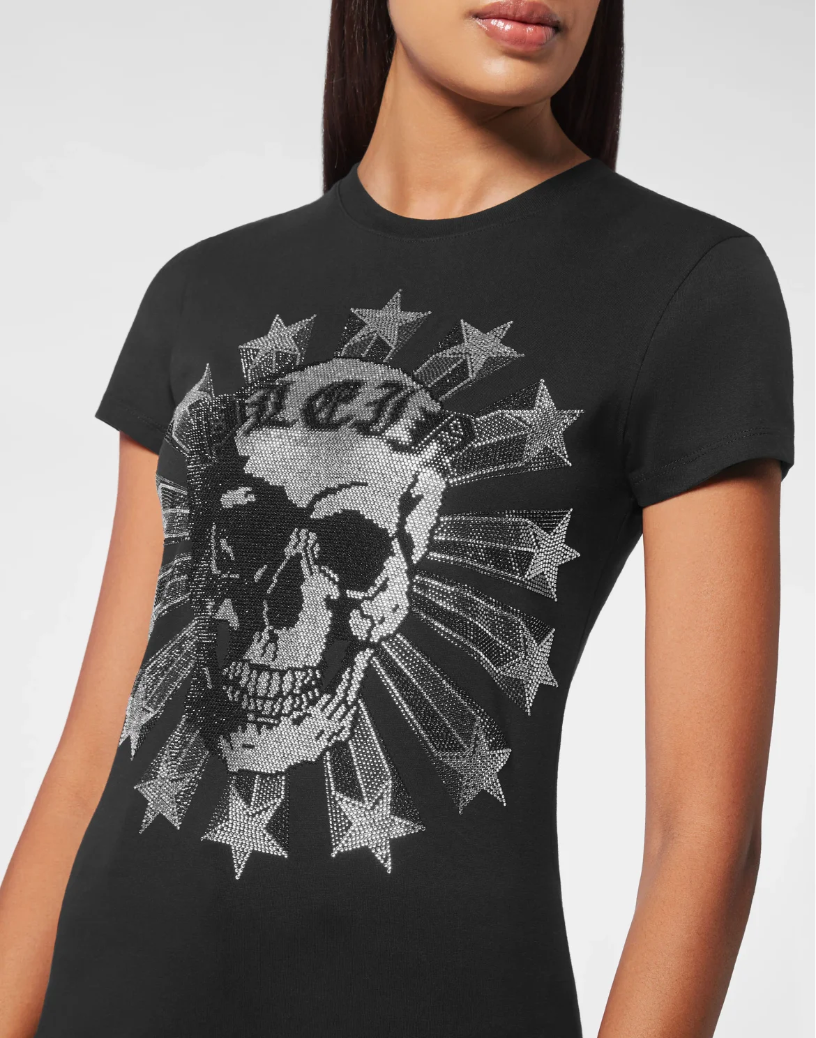 T-shirt Sexy Pure fit with Crystals, цвет: Черный