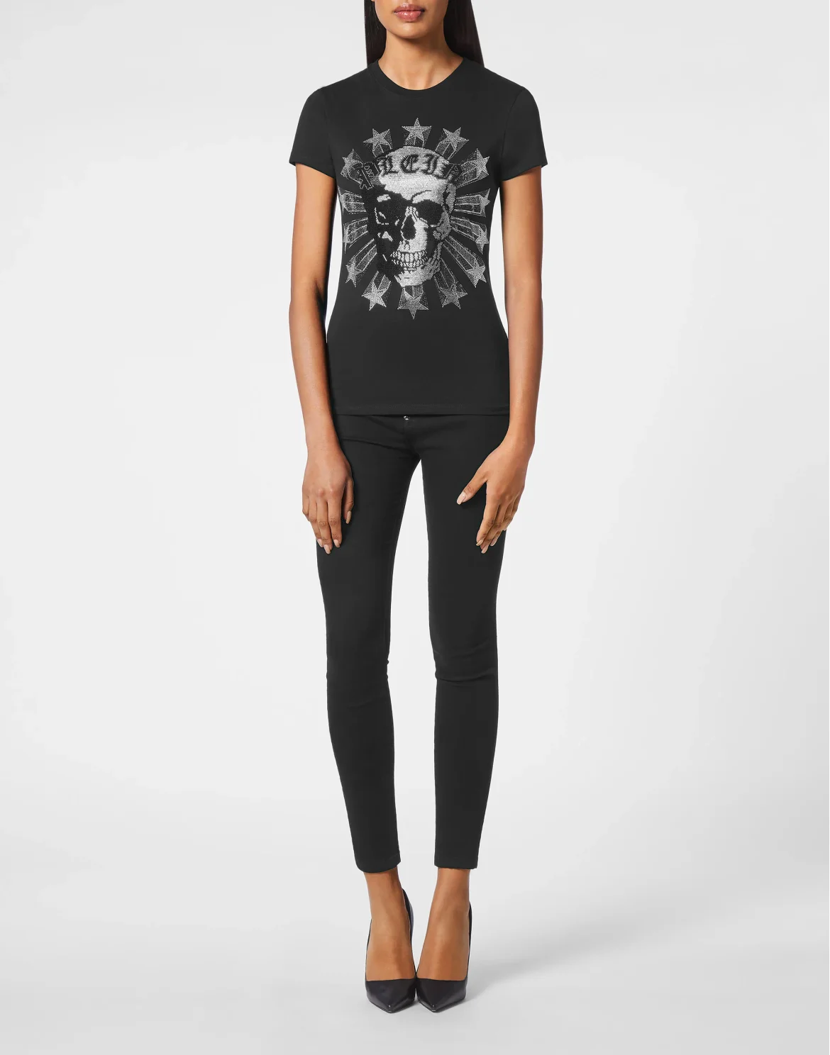 T-shirt Sexy Pure fit with Crystals, цвет: Черный