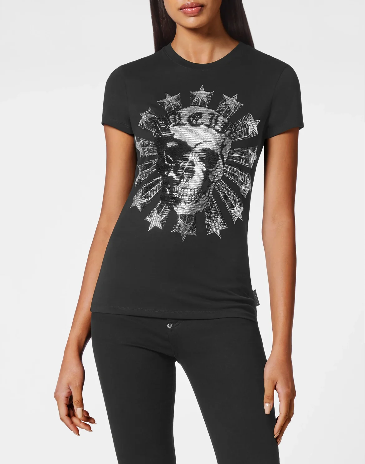 T-shirt Sexy Pure fit with Crystals, цвет: Черный