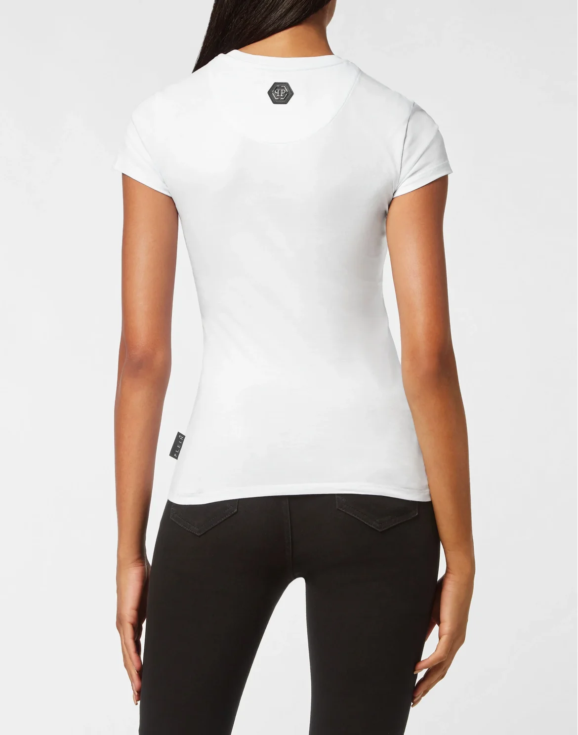 T-shirt Sexy Pure fit Skull and Plein with Crystals, цвет: Белый