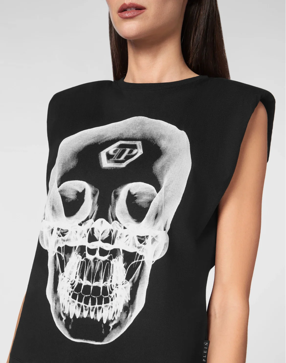 Sleeveless T-shirt Skull, цвет: Черный