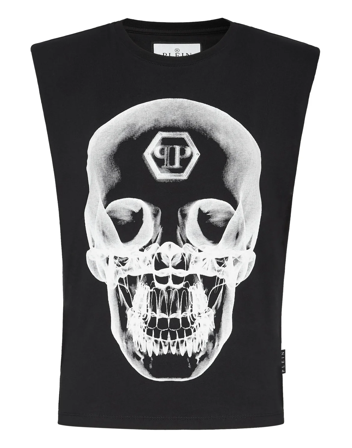 Sleeveless T-shirt Skull, цвет: Черный