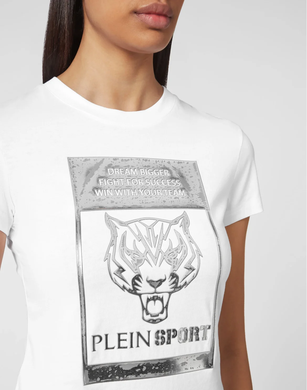 T-shirt Round Neck SS Sexy Pure Fit Tiger, цвет: Белый