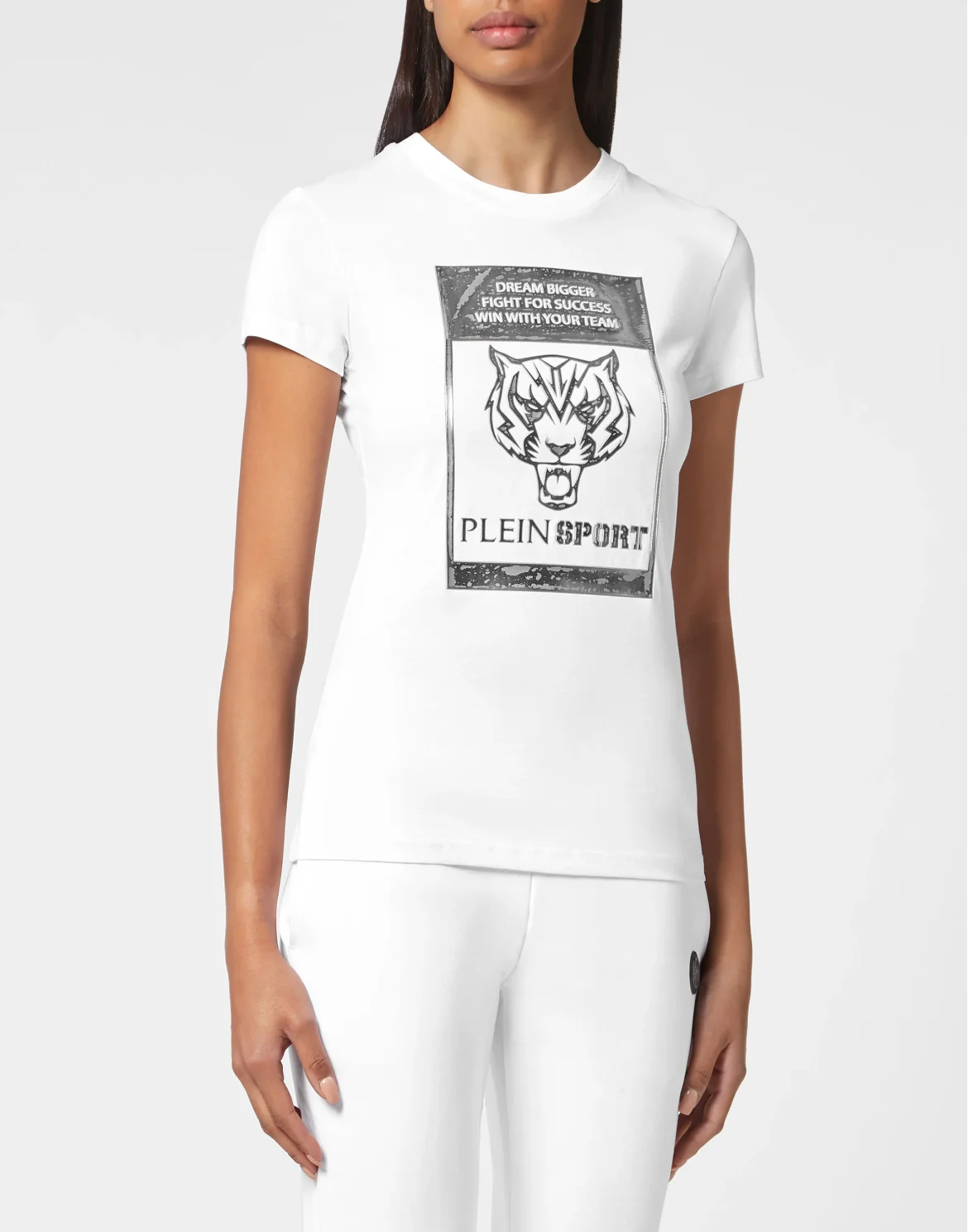 T-shirt Round Neck SS Sexy Pure Fit Tiger, цвет: Белый
