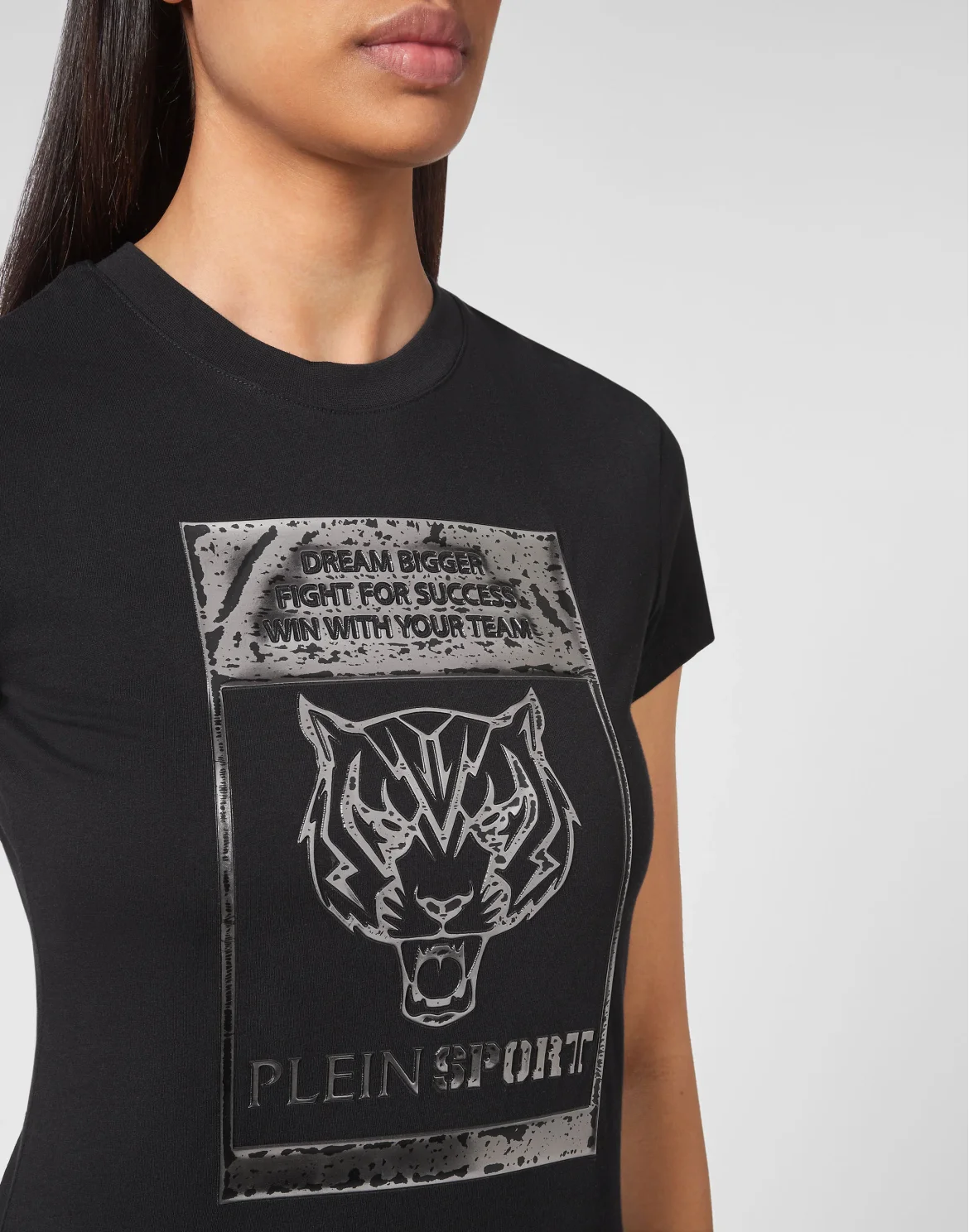 T-shirt Round Neck SS Sexy Pure Fit Tiger, цвет: Черный