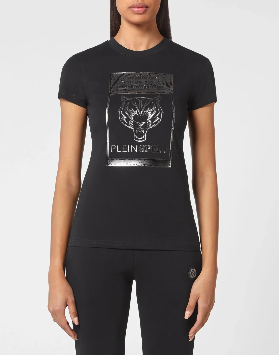 T-shirt Round Neck SS Sexy Pure Fit Tiger, цвет: Черный