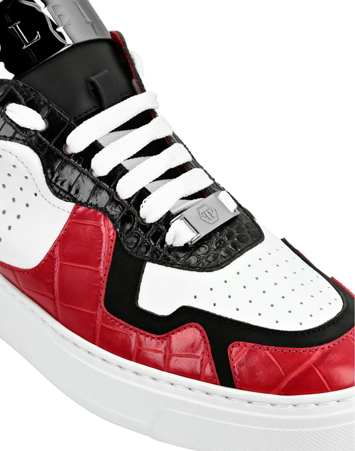 LO-TOP SNEAKERS SILVER $URFER Crocco PRINT, цвет: Красный