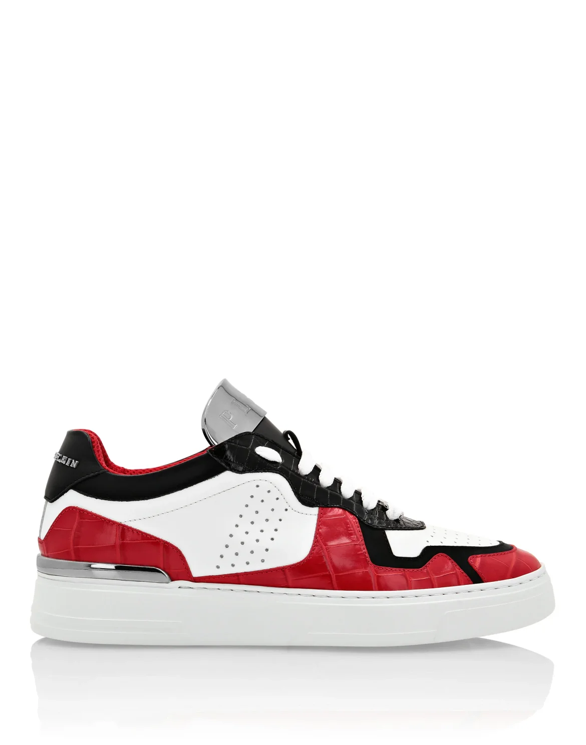 LO-TOP SNEAKERS SILVER $URFER Crocco PRINT, цвет: Красный