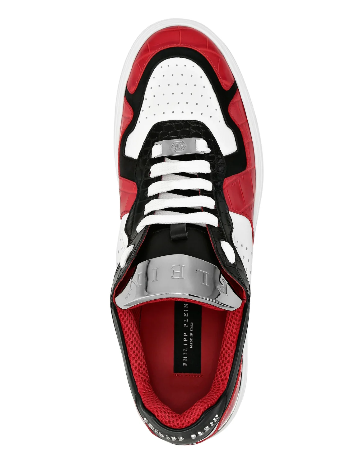 LO-TOP SNEAKERS SILVER $URFER Crocco PRINT, цвет: Красный