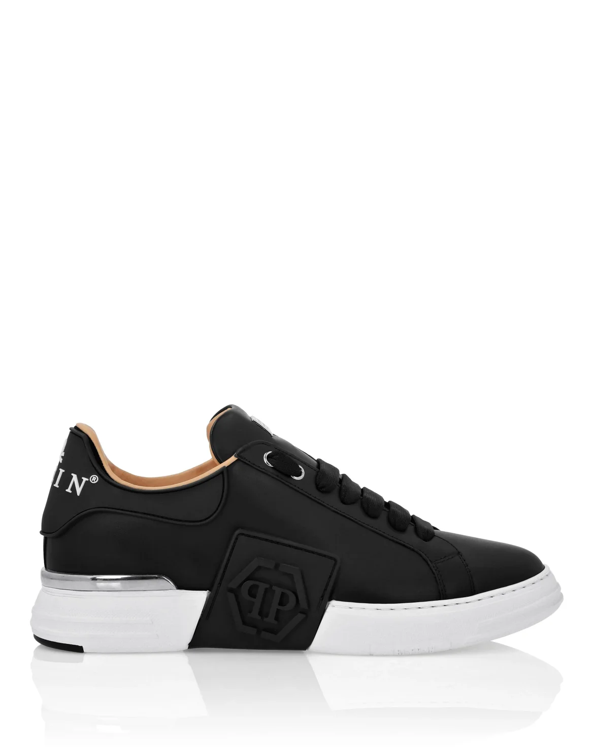 Lo-Top Leather Sneakers Phantom Kick$, цвет: Черный