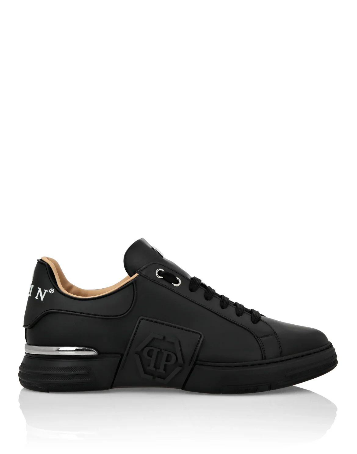 Lo-Top Leather Sneakers Phantom Kick$, цвет: Черный