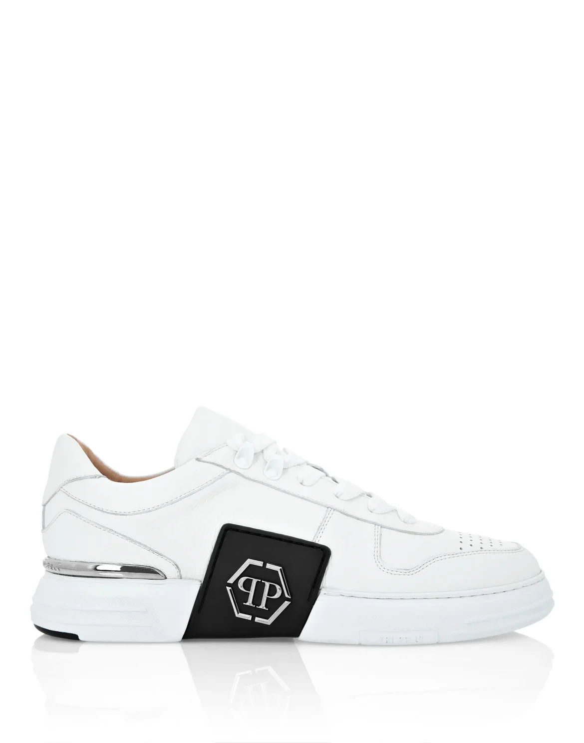 LO-TOP SNEAKERS PHANTOM KICK$ LEATHER Platinum HEXAGON, цвет: Белый