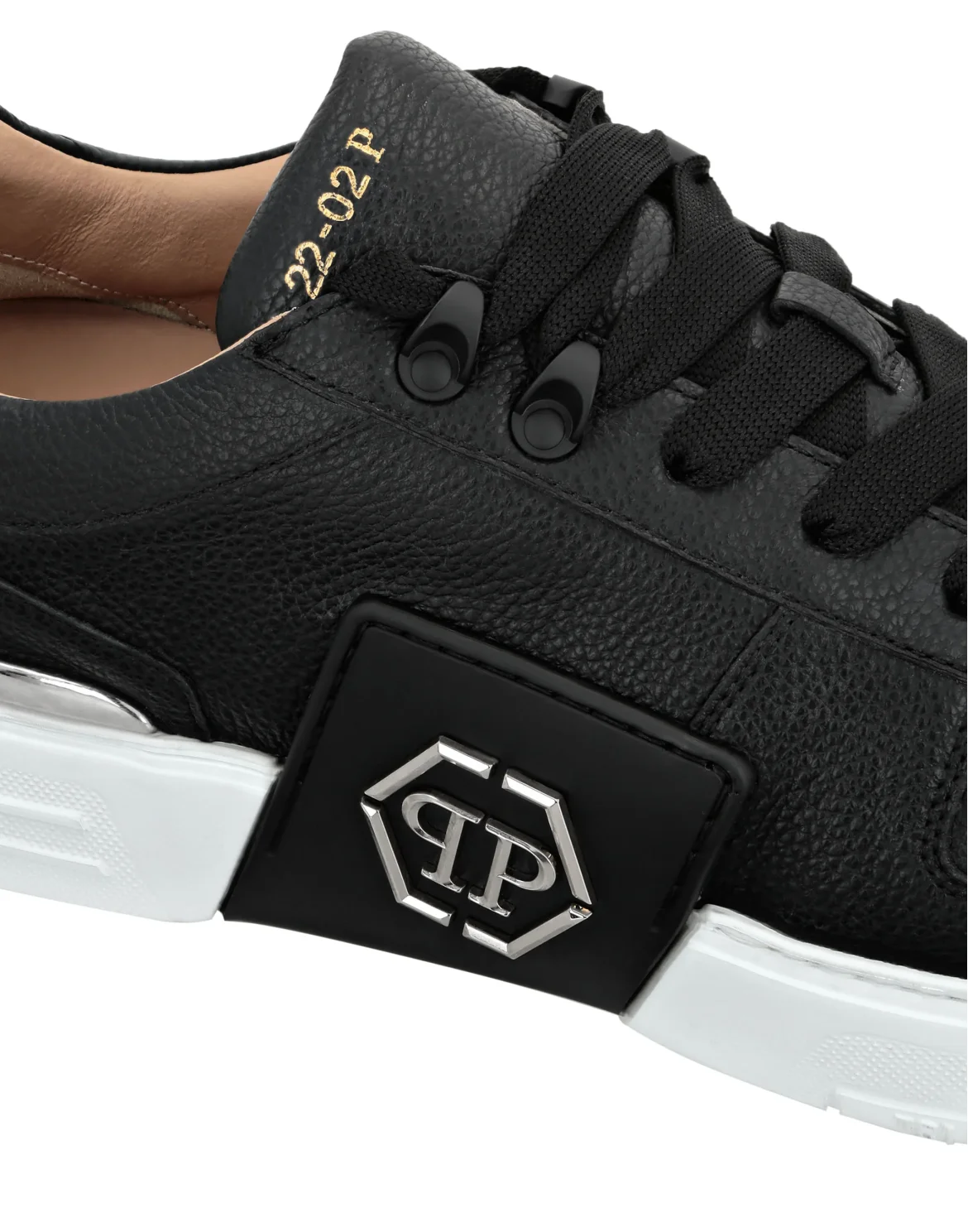 LO-TOP SNEAKERS PHANTOM KICK$ LEATHER Platinum HEXAGON, цвет: Черный