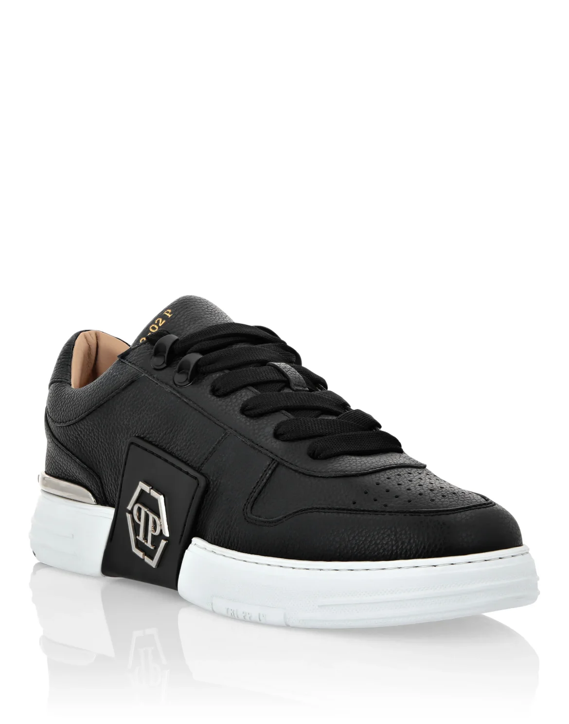 LO-TOP SNEAKERS PHANTOM KICK$ LEATHER Platinum HEXAGON, цвет: Черный