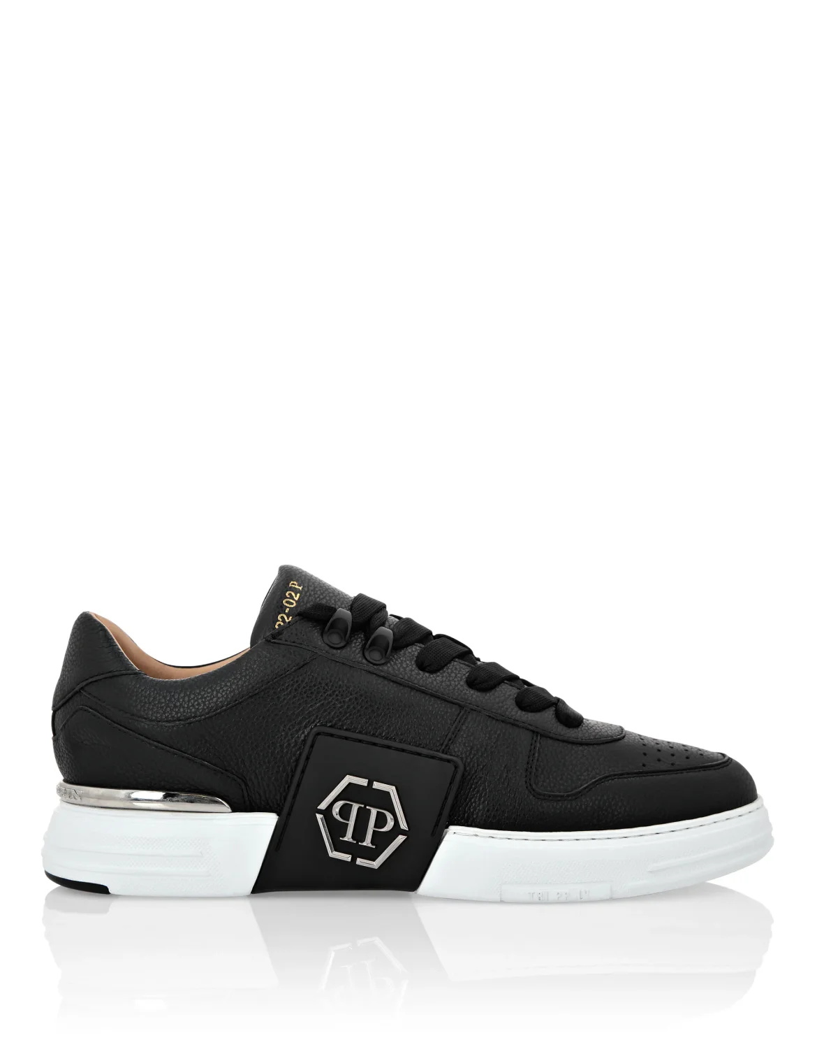 LO-TOP SNEAKERS PHANTOM KICK$ LEATHER Platinum HEXAGON, цвет: Черный
