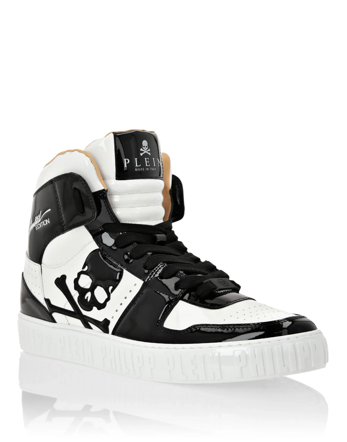 HI-TOP SNEAKERS NOTORIOUS PATENT SKULL, цвет: Белый