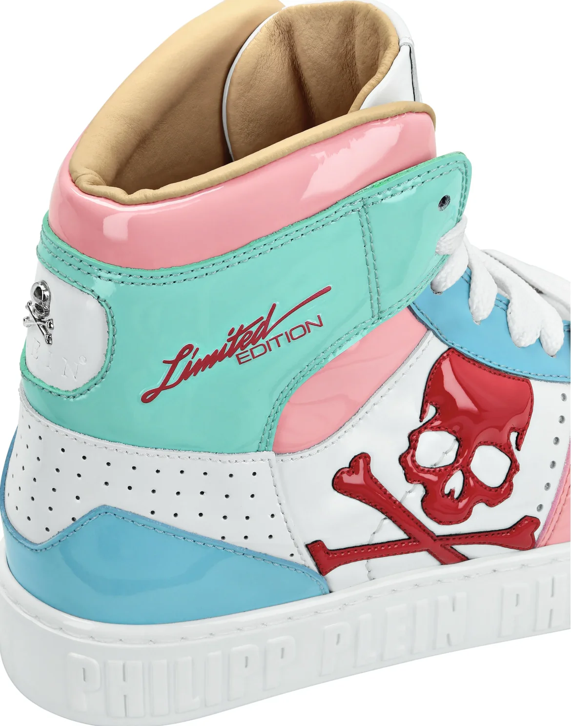 HI-TOP SNEAKERS NOTORIOUS PATENT SKULL, цвет: Розовый