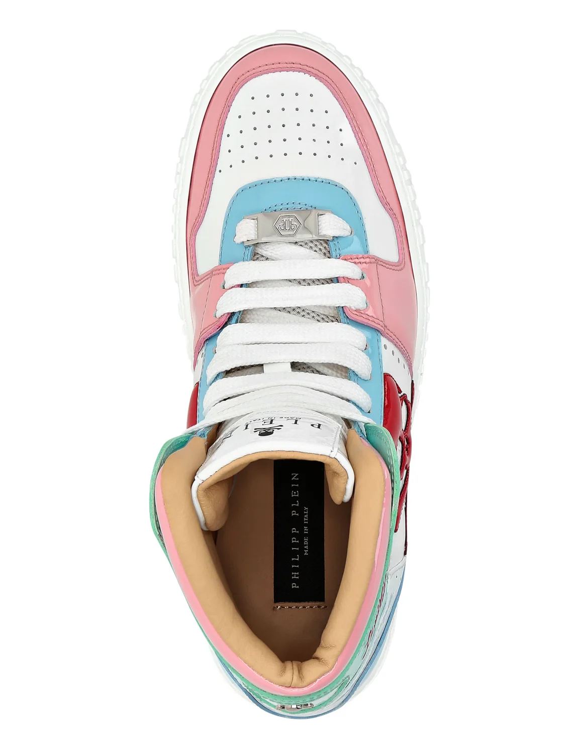 HI-TOP SNEAKERS NOTORIOUS PATENT SKULL, цвет: Розовый