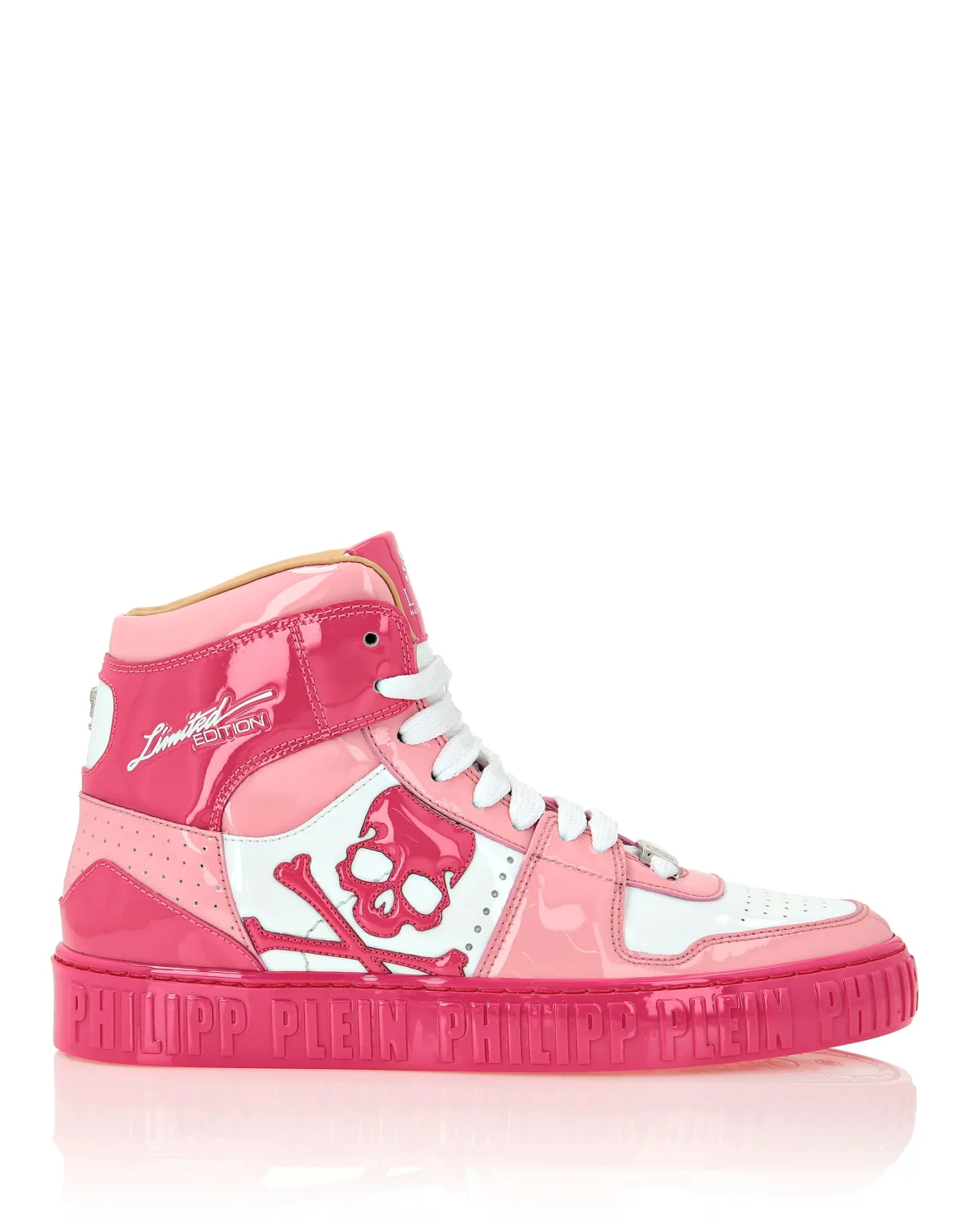 HI-TOP SNEAKERS NOTORIOUS PATENT SKULL, цвет: Розовый