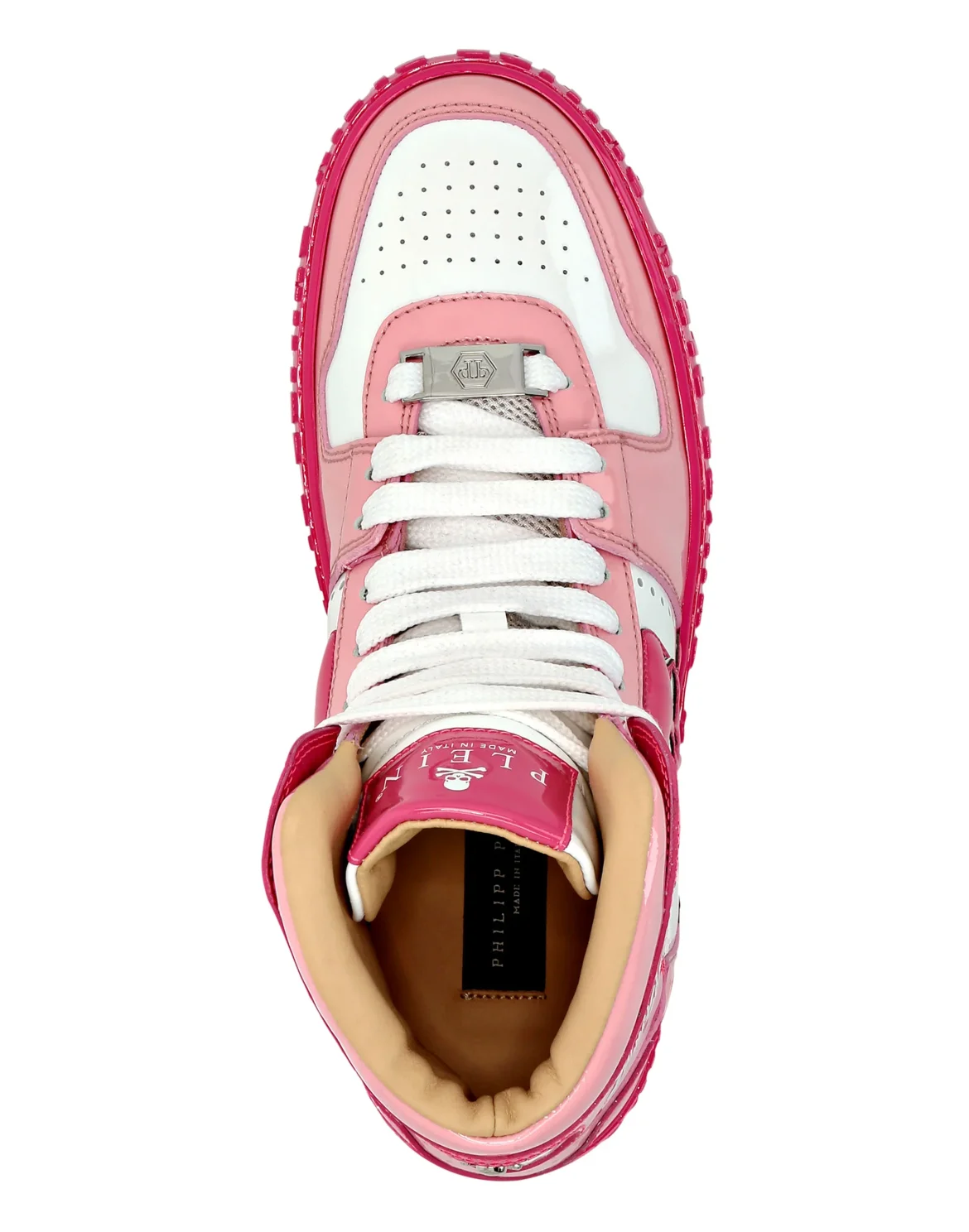 HI-TOP SNEAKERS NOTORIOUS PATENT SKULL, цвет: Розовый