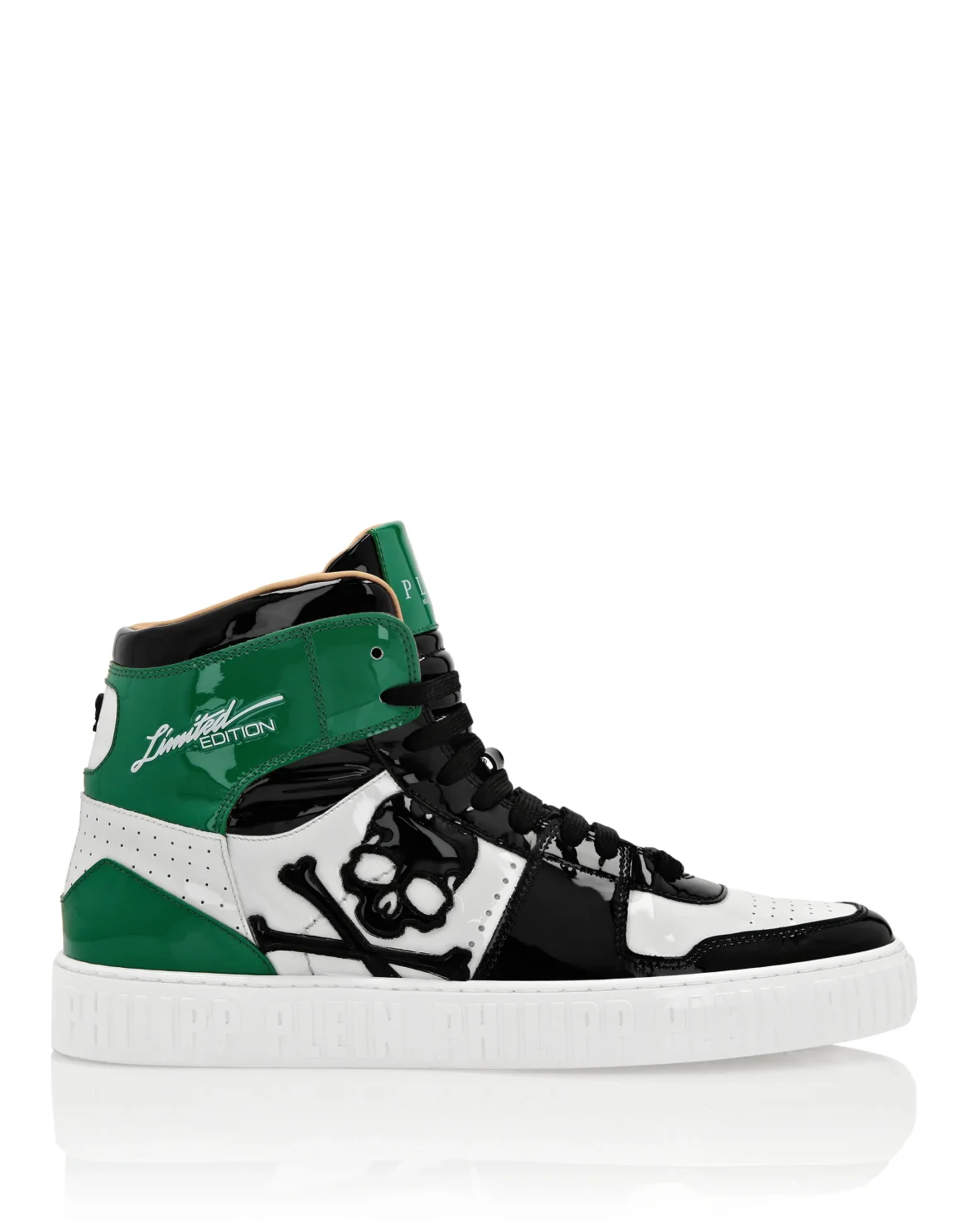 HI-TOP SNEAKERS NOTORIOUS PATENT SKULL, цвет: Зеленый