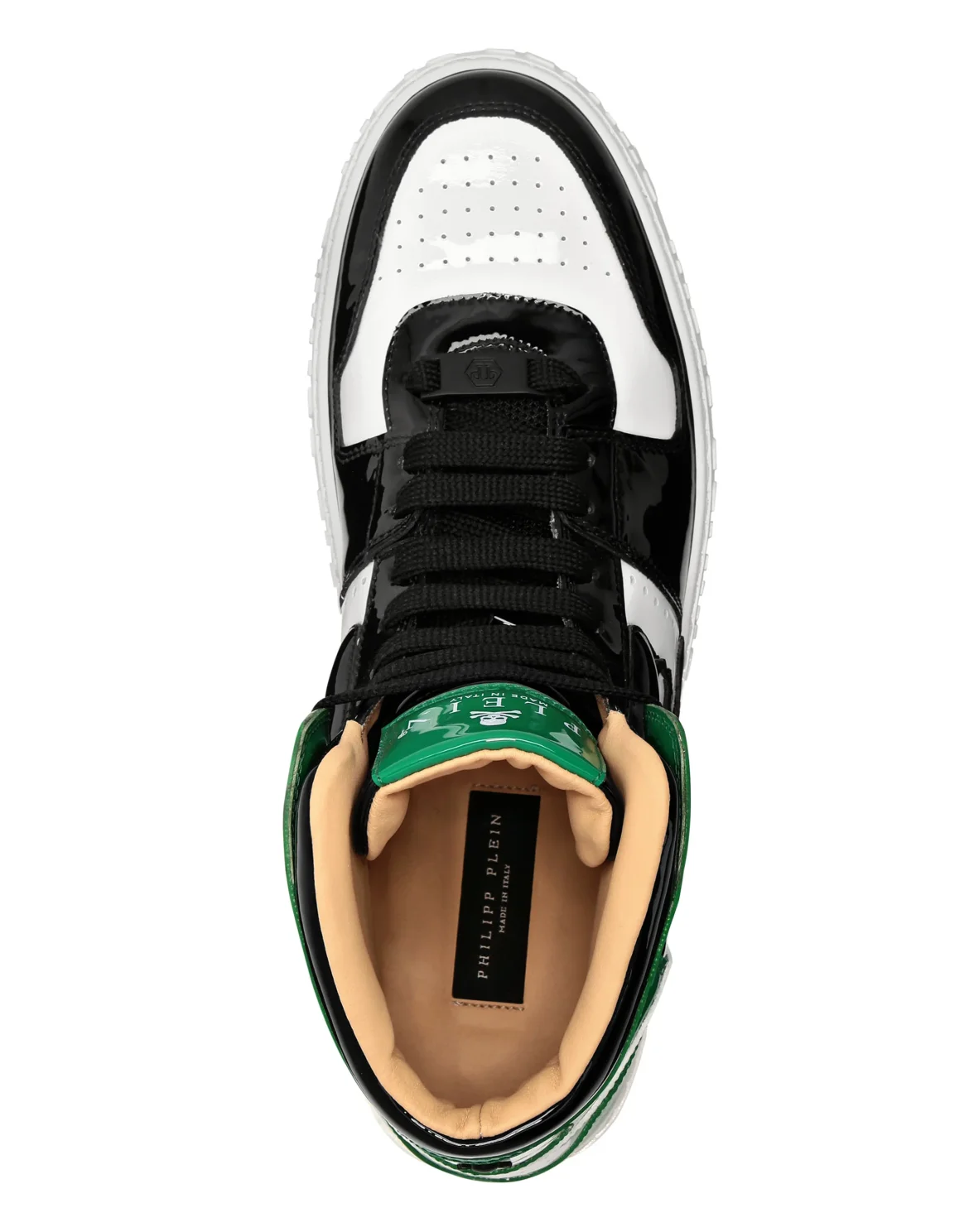 HI-TOP SNEAKERS NOTORIOUS PATENT SKULL, цвет: Зеленый