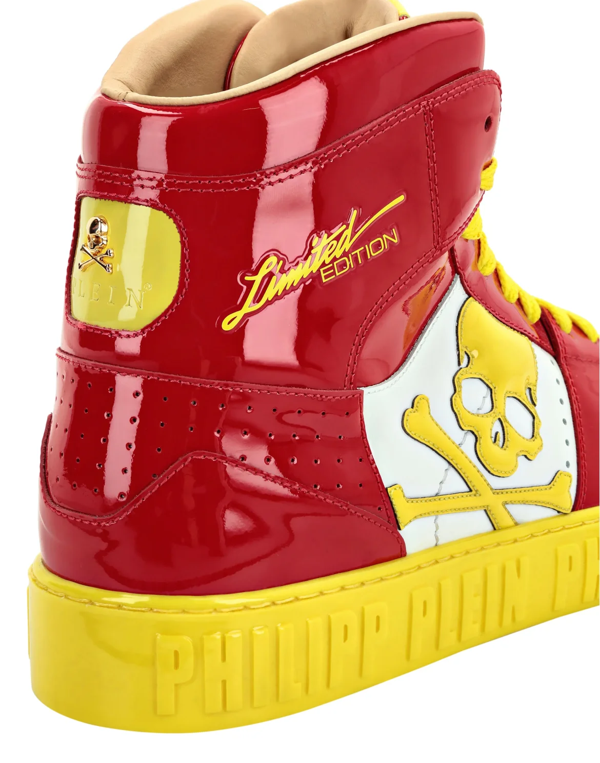 HI-TOP SNEAKERS NOTORIOUS PATENT SKULL, цвет: Желтый