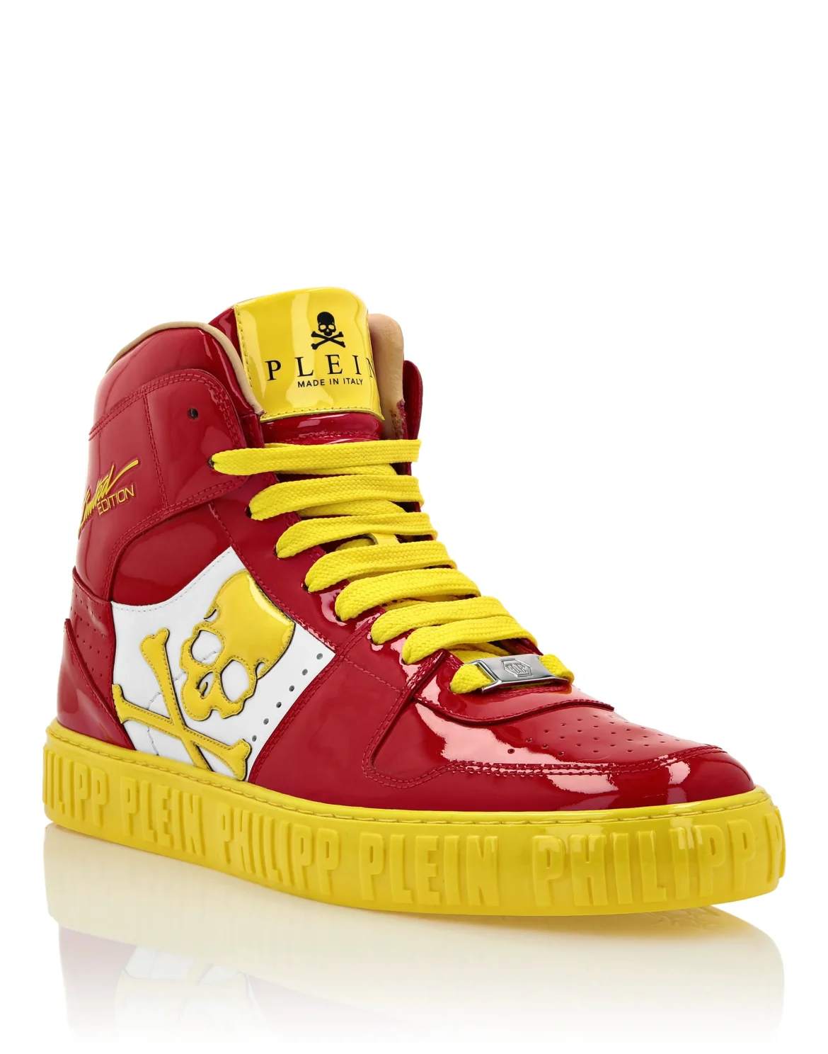 HI-TOP SNEAKERS NOTORIOUS PATENT SKULL, цвет: Желтый