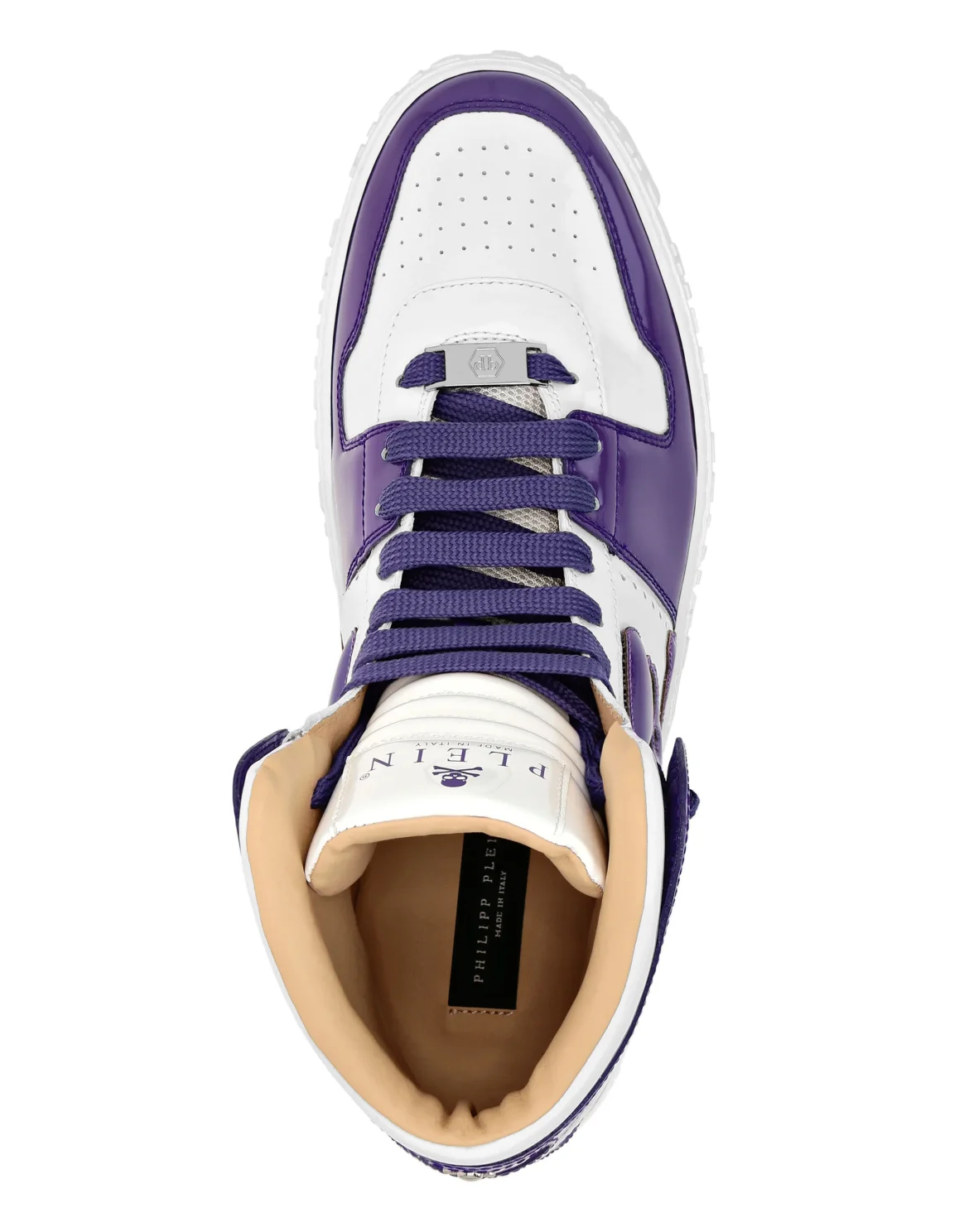 HI-TOP SNEAKERS NOTORIOUS PATENT SKULL, цвет: Фиолетовый
