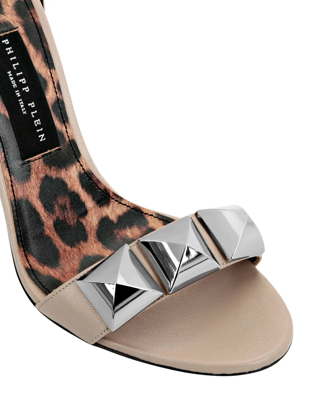 Ankle Strap Stud Sandals, цвет: Бежевый
