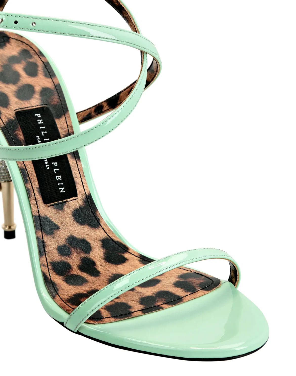 Skull Heel  Sandals, цвет: Бирюзовый
