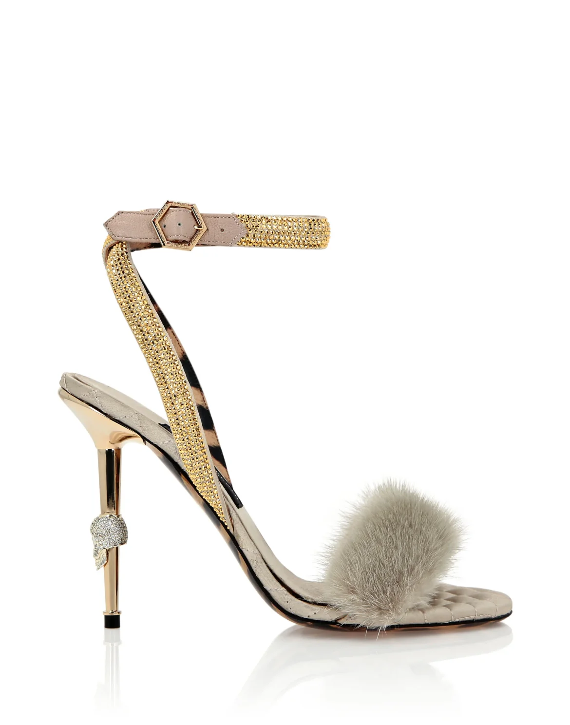 Sandals High Heels Crystal, цвет: Золотой