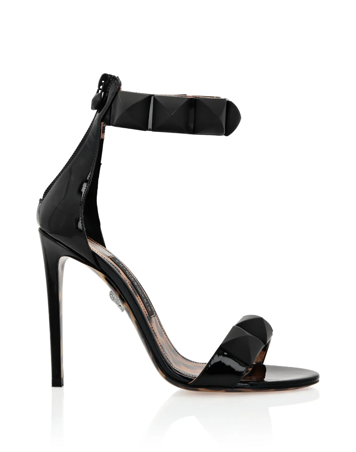 Ankle Strap Stud Sandals, цвет: Черный