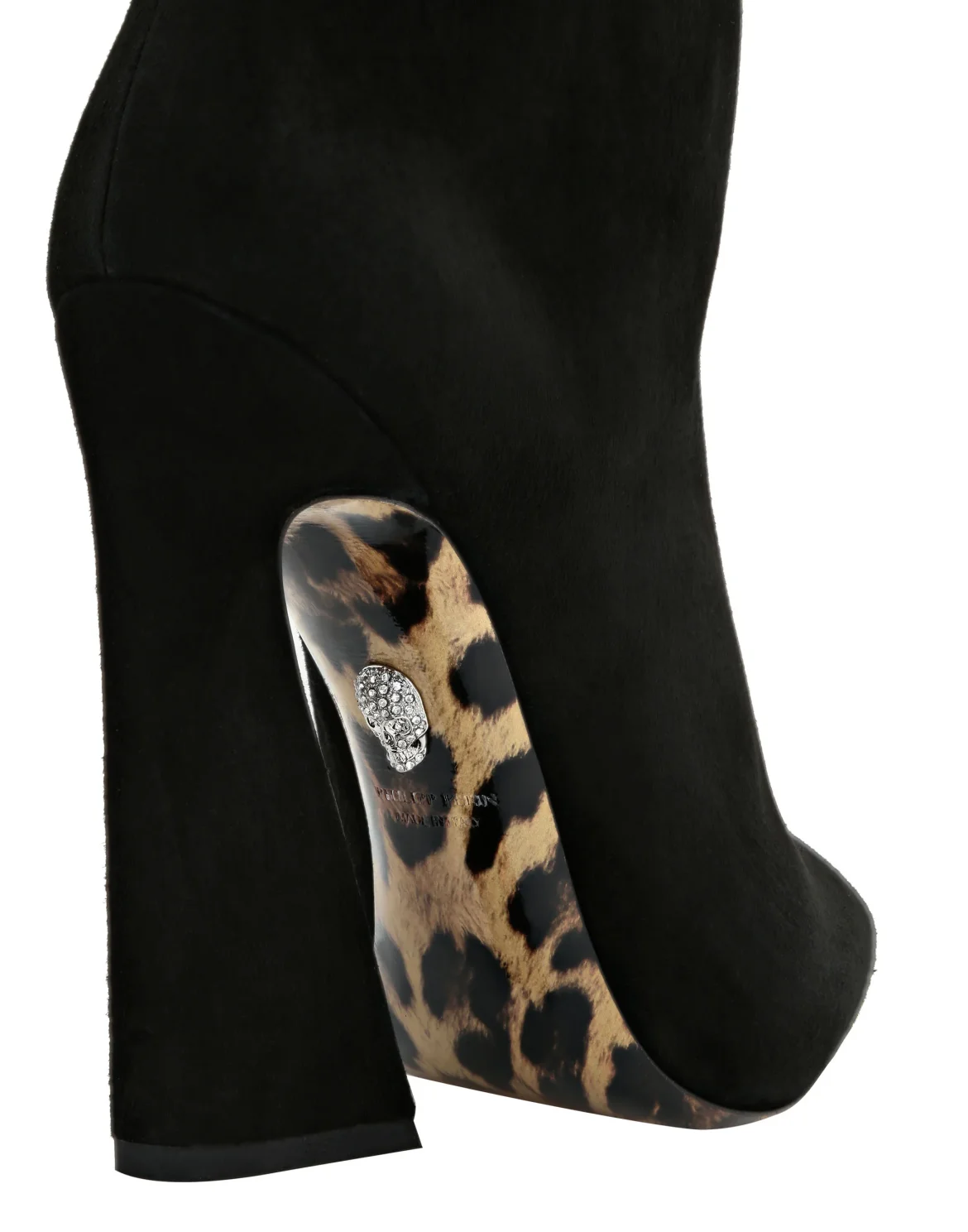 bootie high heels Leopard, цвет: Черный