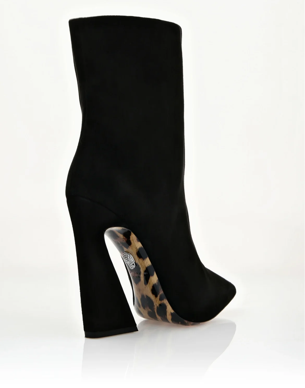 bootie high heels Leopard, цвет: Черный