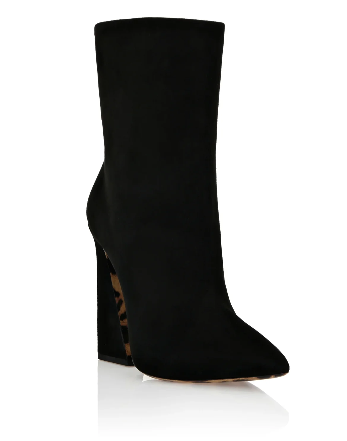 bootie high heels Leopard, цвет: Черный