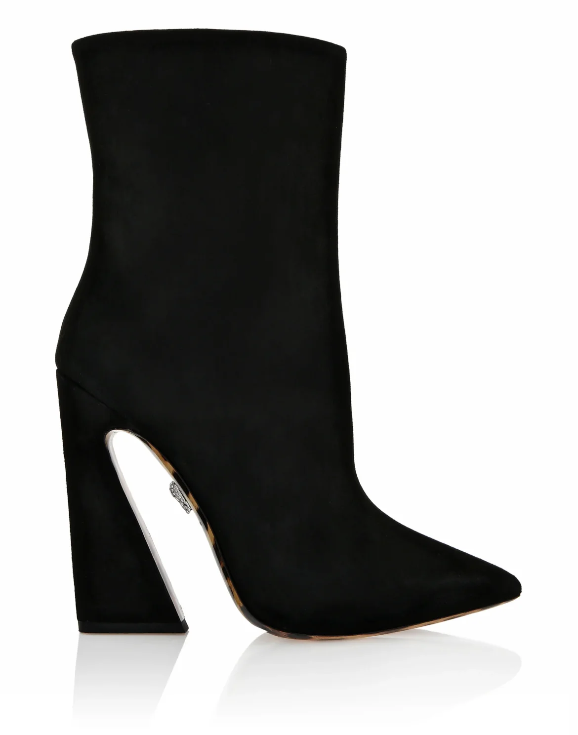 bootie high heels Leopard, цвет: Черный