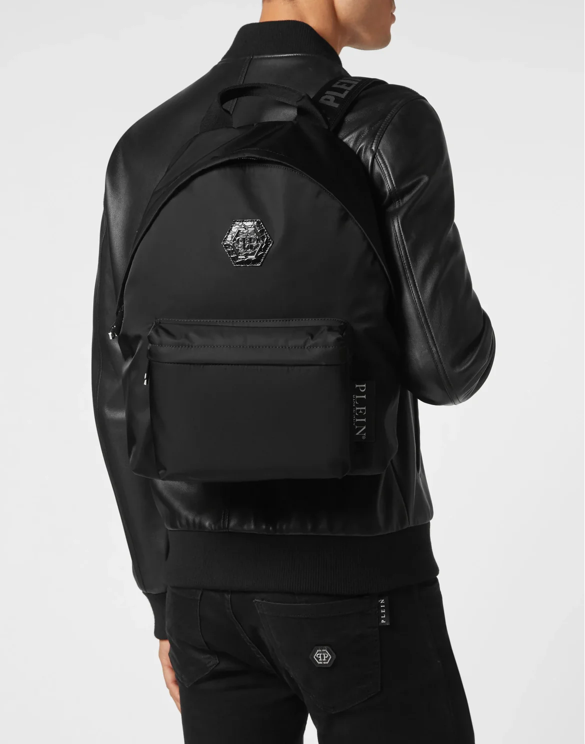 Nylon Backpack Hexagon, цвет: Черный