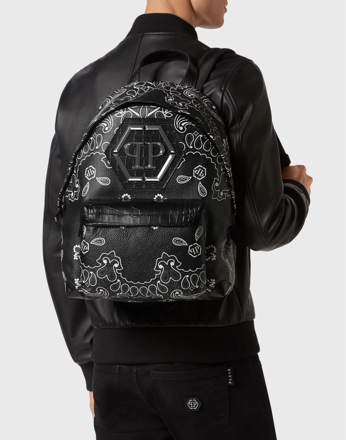Leather BAckpack Paisley, цвет: Черный