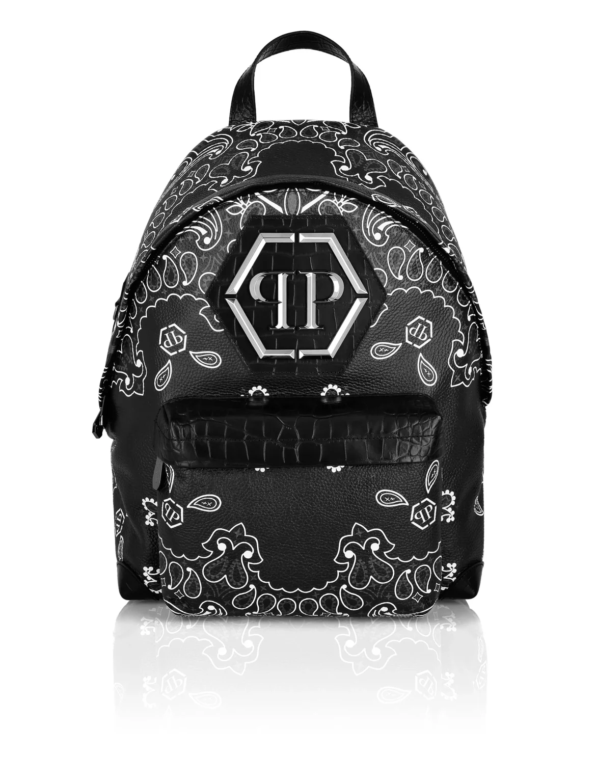 Leather BAckpack Paisley, цвет: Черный