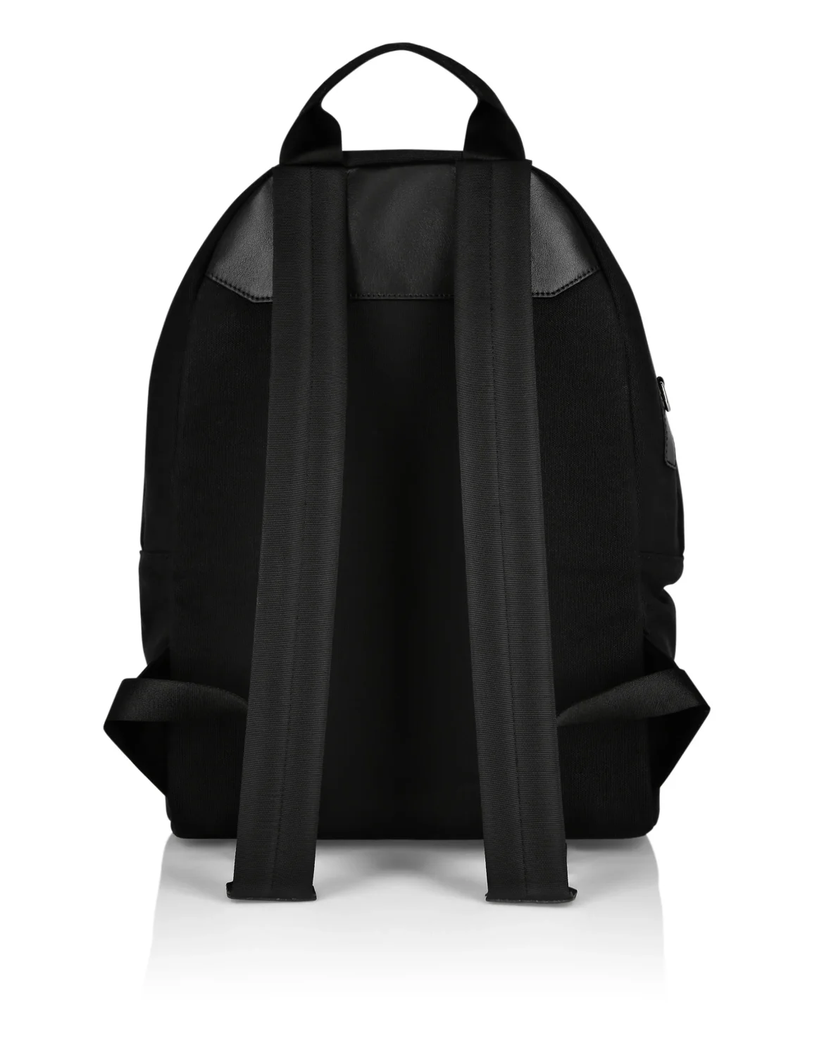 Croco Effect Canvas Backpack, цвет: Черный
