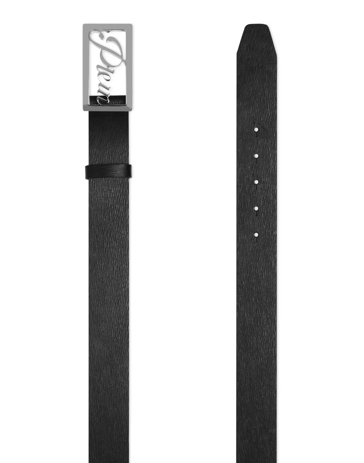 Saffiano Leather Belt, цвет: Черный