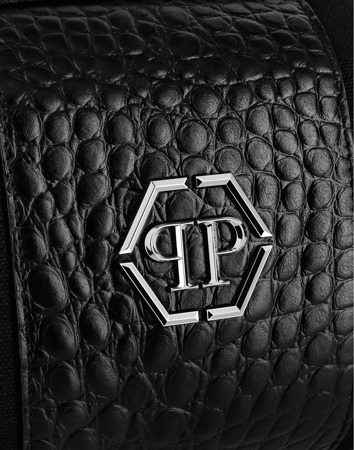 Croco Effect Canvas Beauty case, цвет: Черный