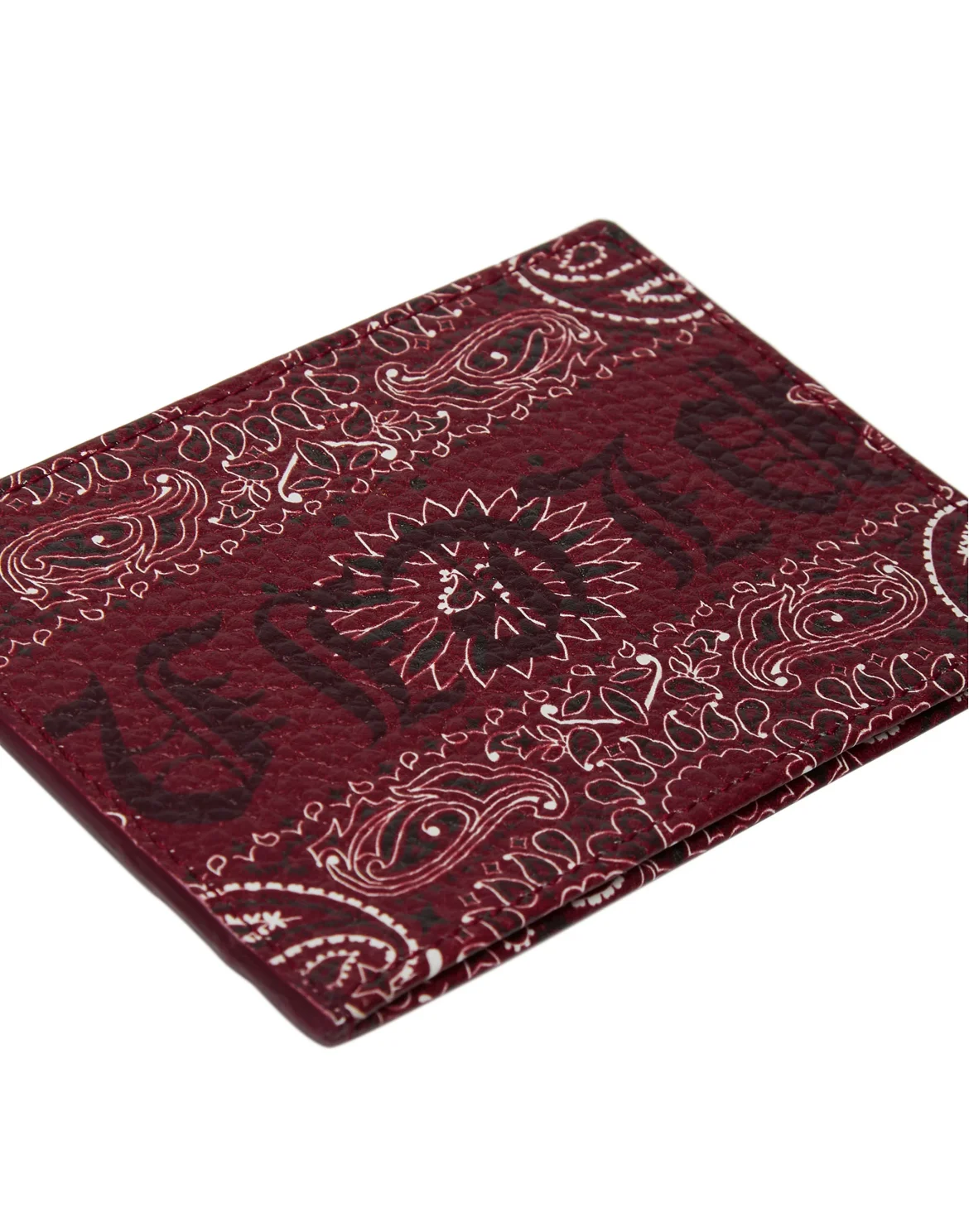 Leather Credit Cards Holder Paisley, цвет: Красный
