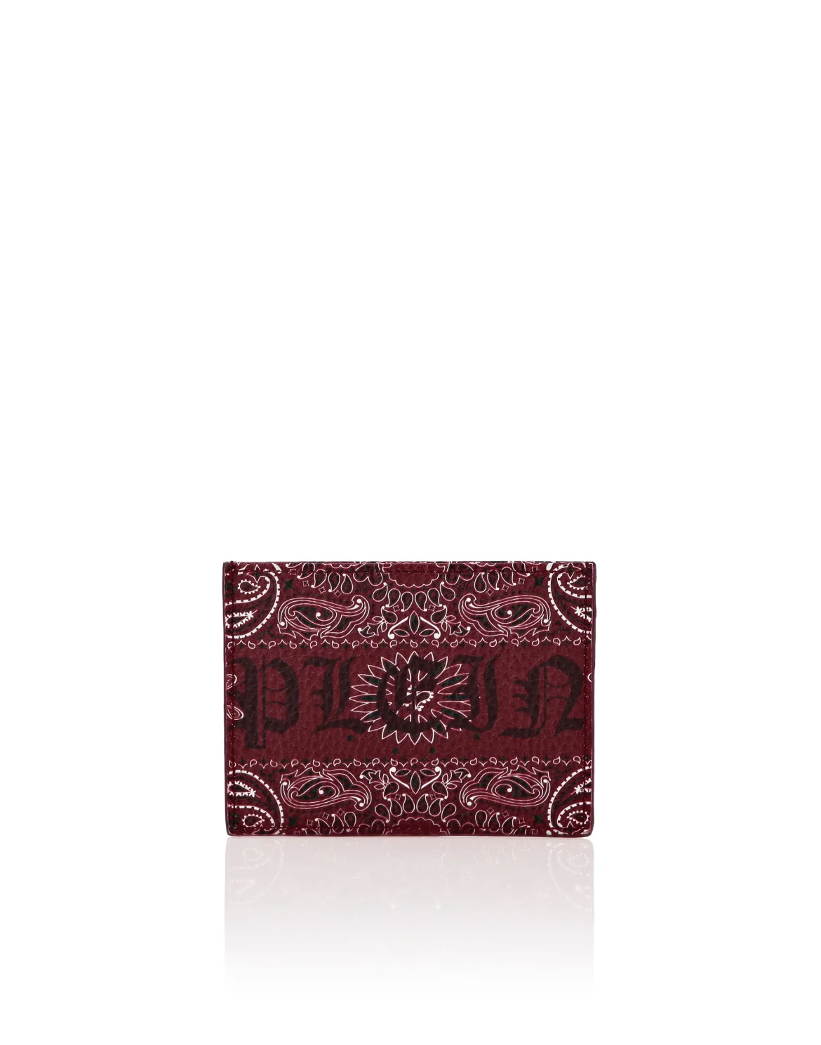 Leather Credit Cards Holder Paisley, цвет: Красный