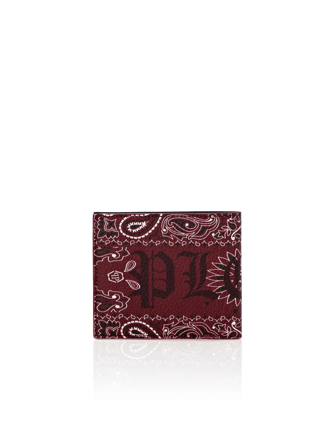 Leather French wallet Paisley Gothic Plein, цвет: Красный