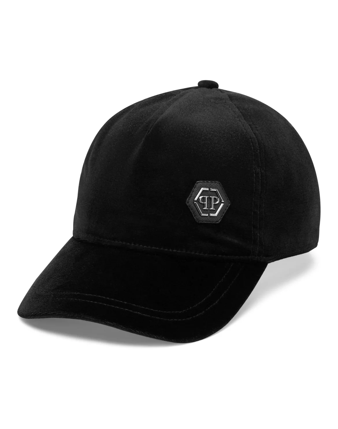 Velvet Baseball Cap Iconic Plein, цвет: Черный