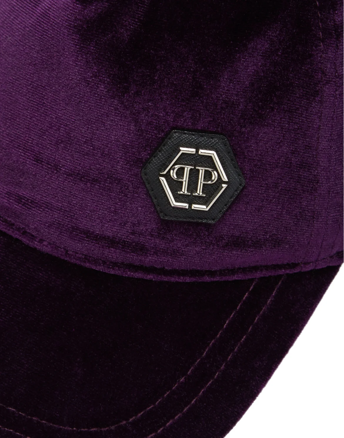 Velvet Baseball Cap Iconic Plein, цвет: Фиолетовый