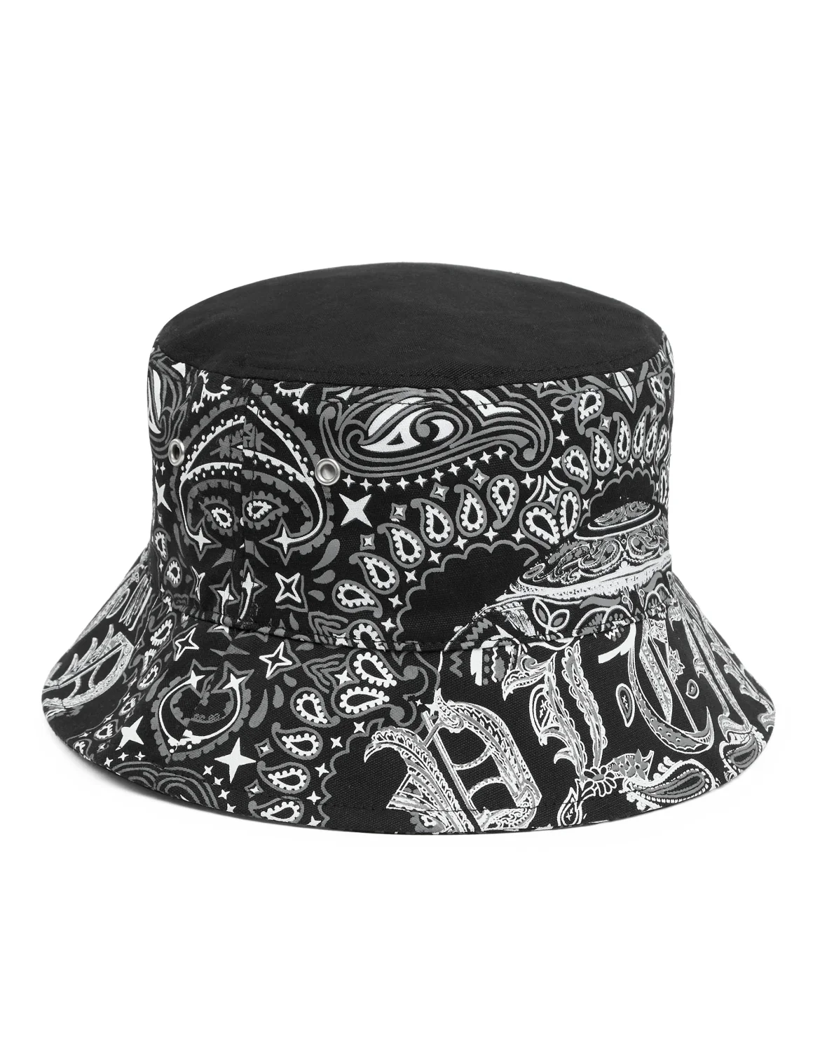 Bucket Hat Paisley Gothic Plein, цвет: Черный