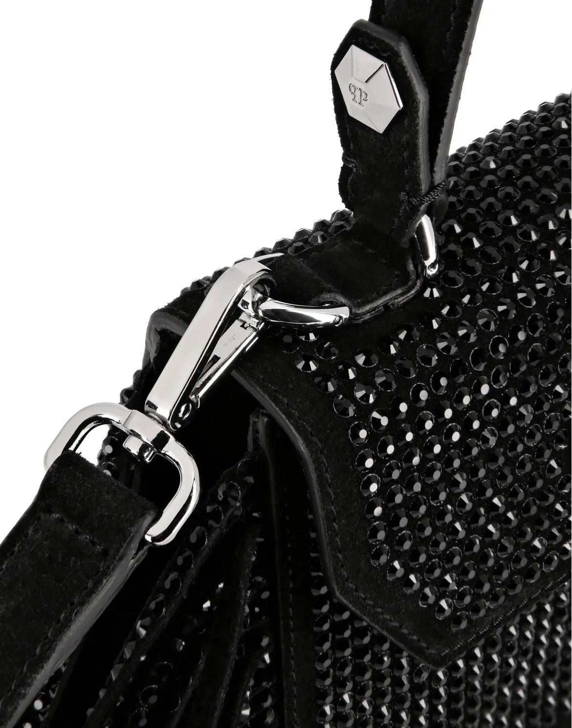 Small Handle Bag Superheroine Crystals, цвет: Черный